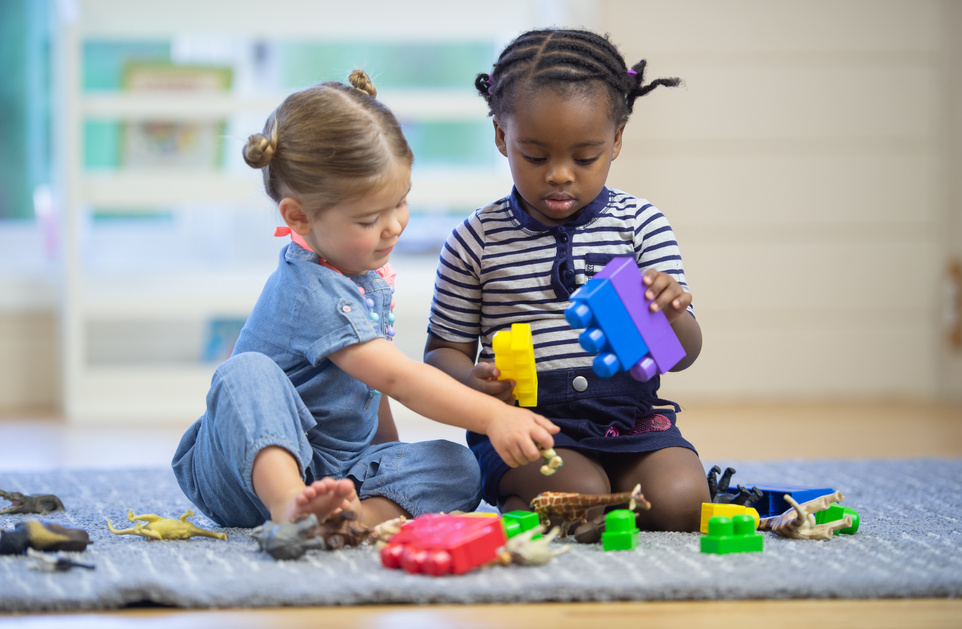 Toddlers playing together